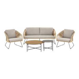 Alternative view of Novella Loungesæt, stål, beige, sand, inkl. hynder