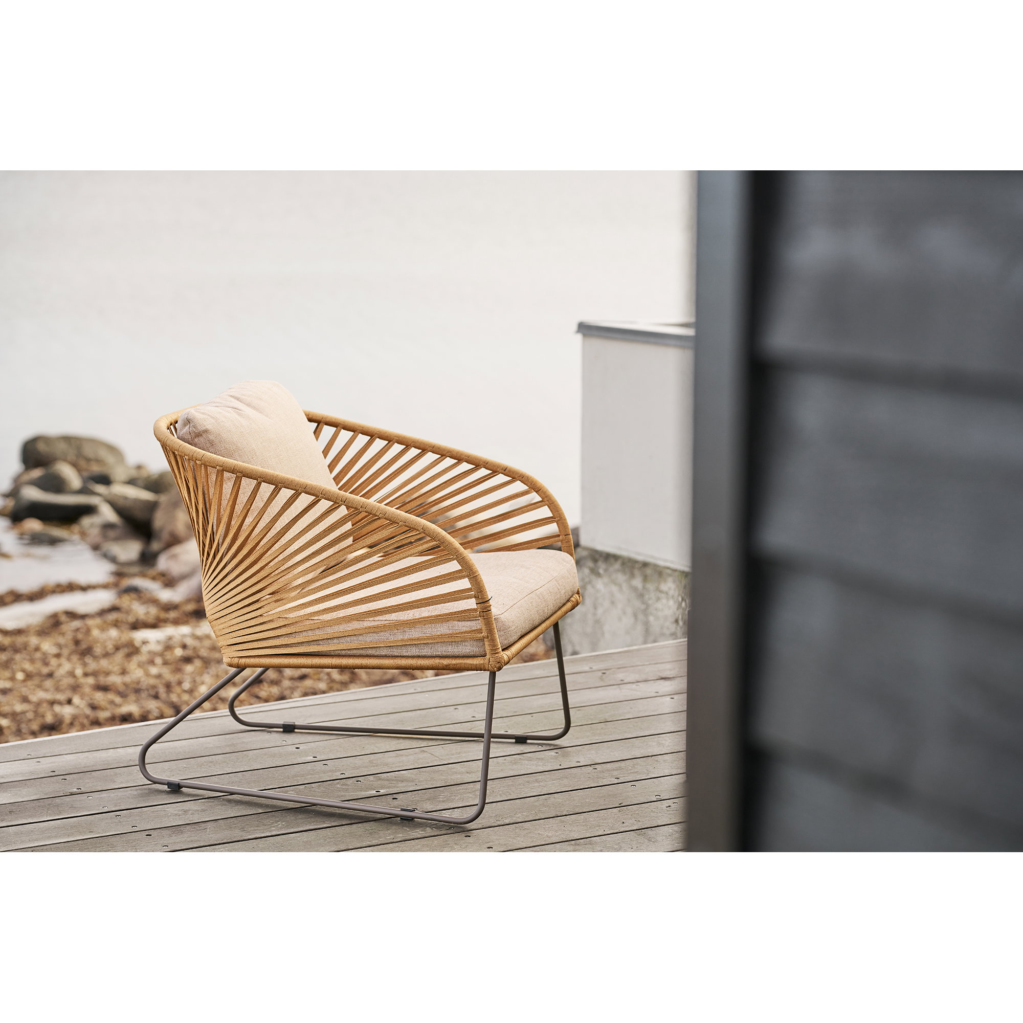 Novella Loungesæt, stål, beige, sand, inkl. hynder - Billede 9