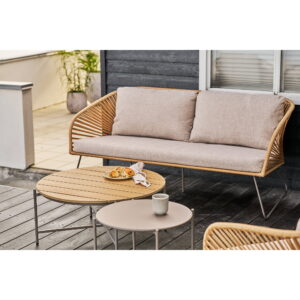 Novella Loungesæt, stål, beige, sand, inkl. hynder - Billede 10