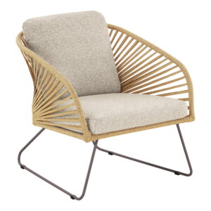 Novella Loungesæt, stål, beige, sand, inkl. hynder - Billede 4