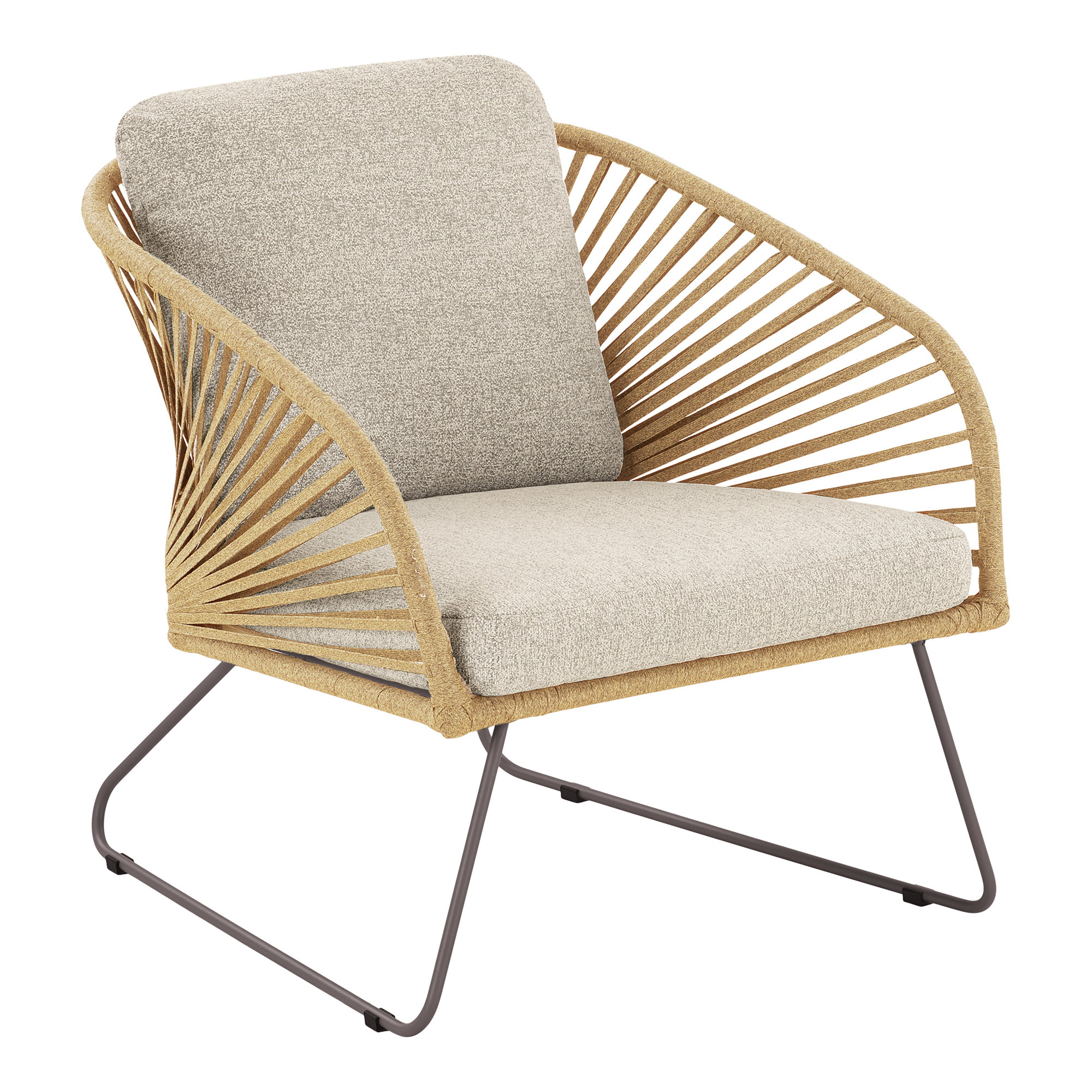 Novella Loungesæt, stål, beige, sand, inkl. hynder - Billede 4