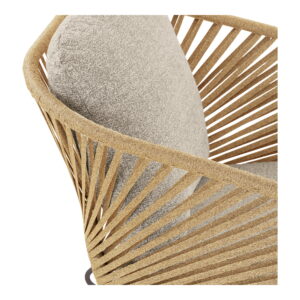 Novella Loungesæt, stål, beige, sand, inkl. hynder - Billede 6