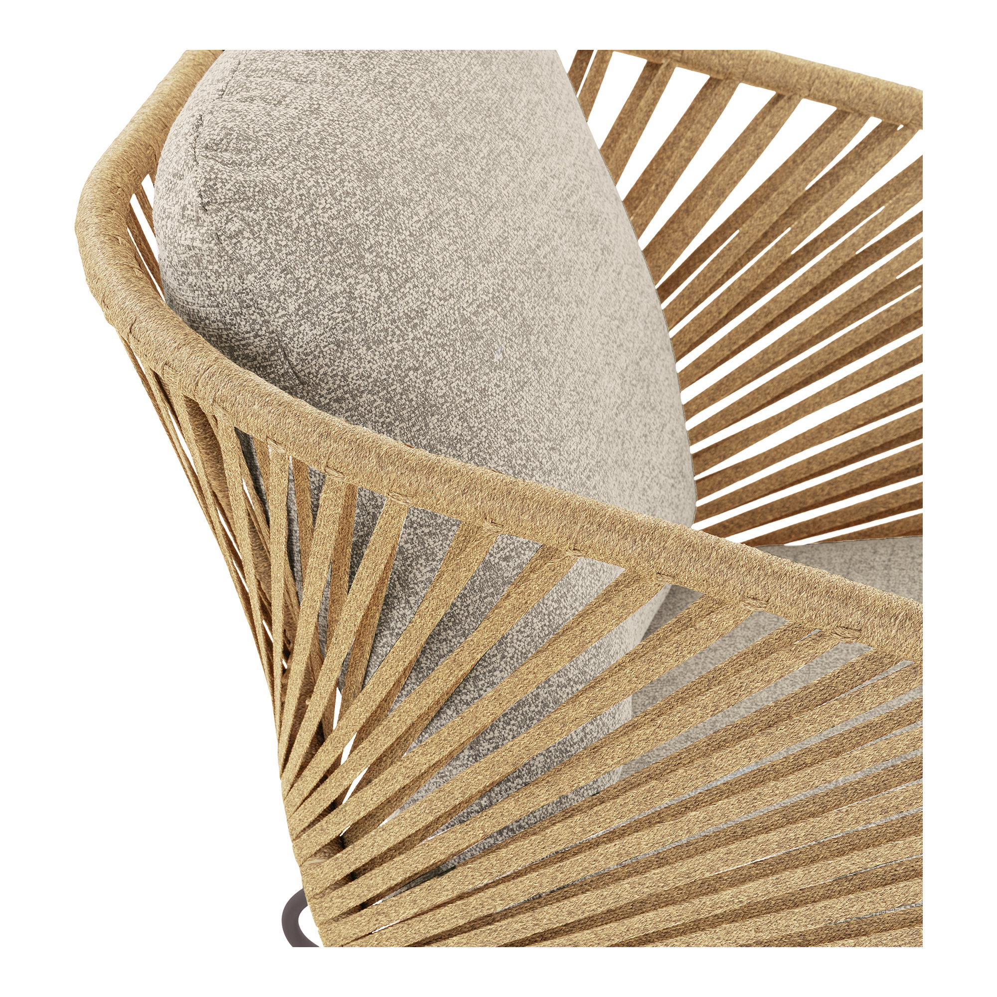 Novella Loungesæt, stål, beige, sand, inkl. hynder - Billede 6