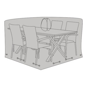 Alternative view of Luksus Overtræk til bord med 4 stole, 210g/m2 600D polyester PU behandlet, vandafvisende, sort
