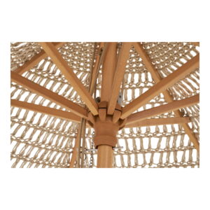 Martos Hæklet Parasol, bomuld, træstok, beige, ø250 cm - Billede 3