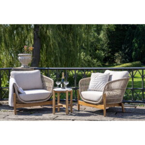 Havemøbelsæt, Terracina Sidebord og 2 Terracina Loungestole - Billede 4