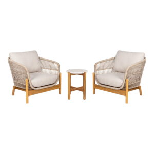 Havemøbelsæt, Terracina Sidebord og 2 Terracina Loungestole