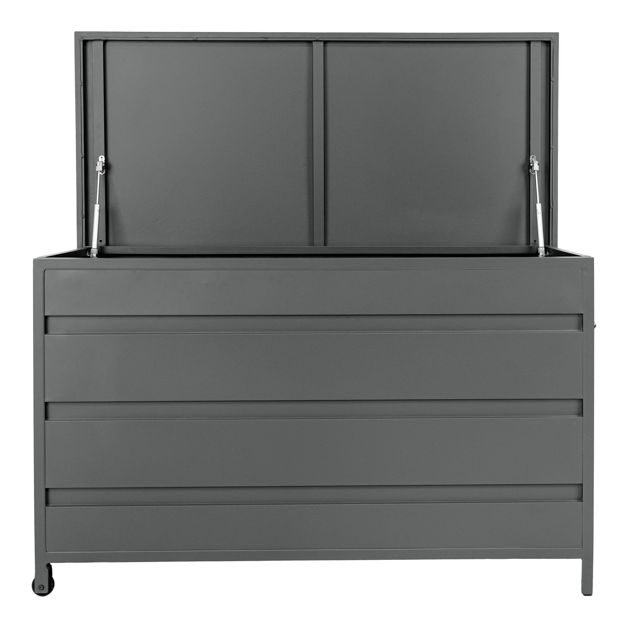 Cassis Hyndeboks, aluminium, grå, medium, 130x60x75 cm, 450 L - Billede 2