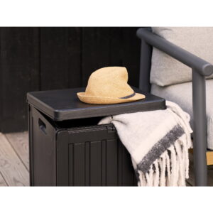 Sobra Hyndeboks, plastik, sort, 42,8x42,8x46,4 cm, 76 L - Billede 8