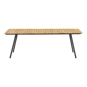 Alternative view of Cleveland Spisebord, teak bordplade, natur, sorte ben, 90x220x74 cm