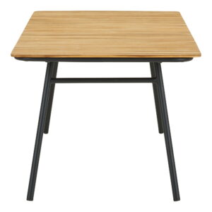 Cleveland Spisebord, teak bordplade, natur, sorte ben, 90x220x74 cm - Billede 3