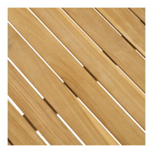 Cleveland Spisebord, teak bordplade, natur, sorte ben, 90x220x74 cm - Billede 5