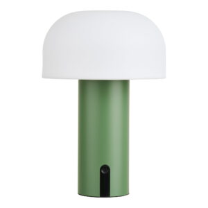Soham LED Lampe, genopladelig, hvid/grøn