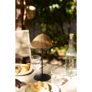 Wigan LED Bordlampe, metal, genopladelig, natur/sort - Billede 7