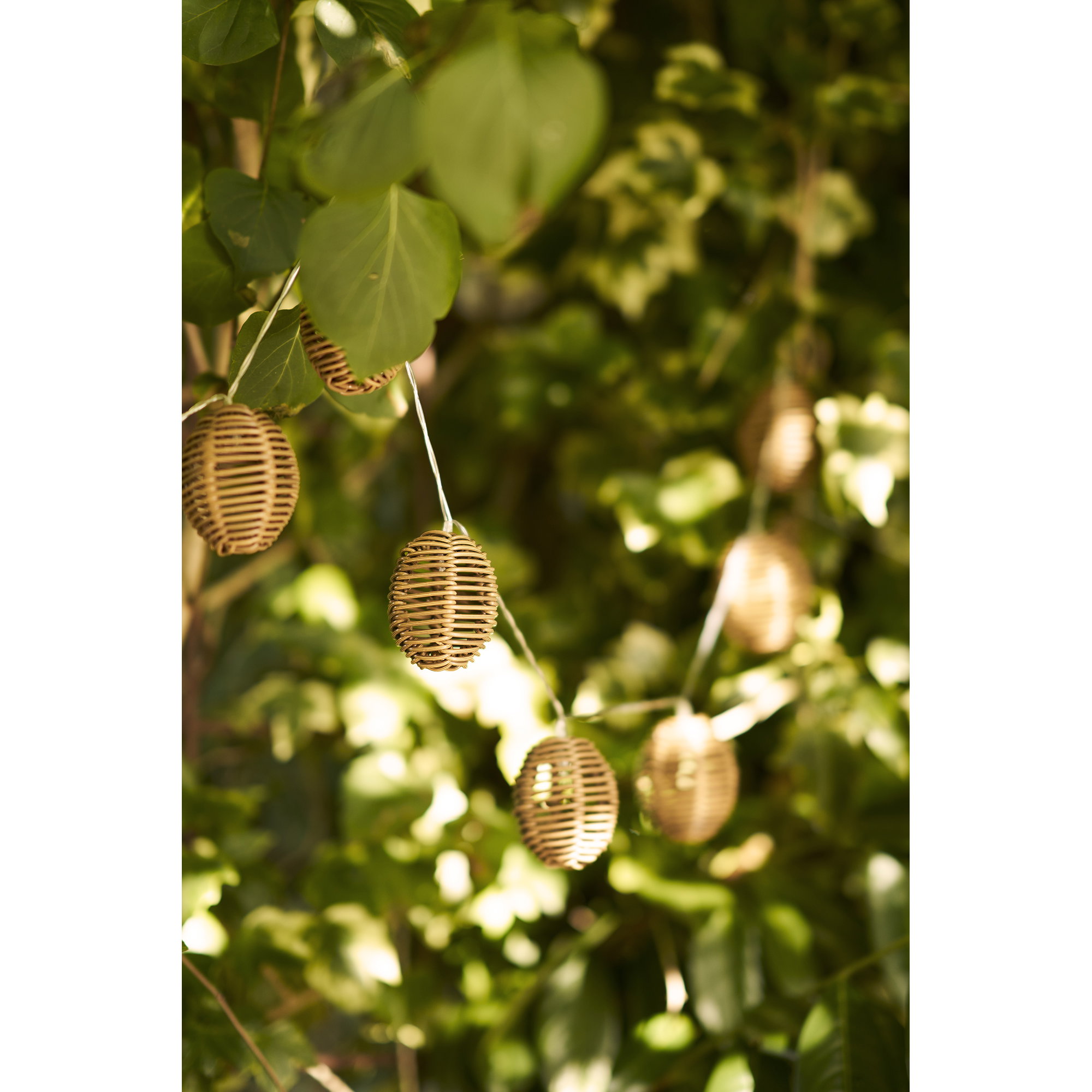 Carlisle LED Lyskæde, polyrattan/metal, natur/sort - Billede 9