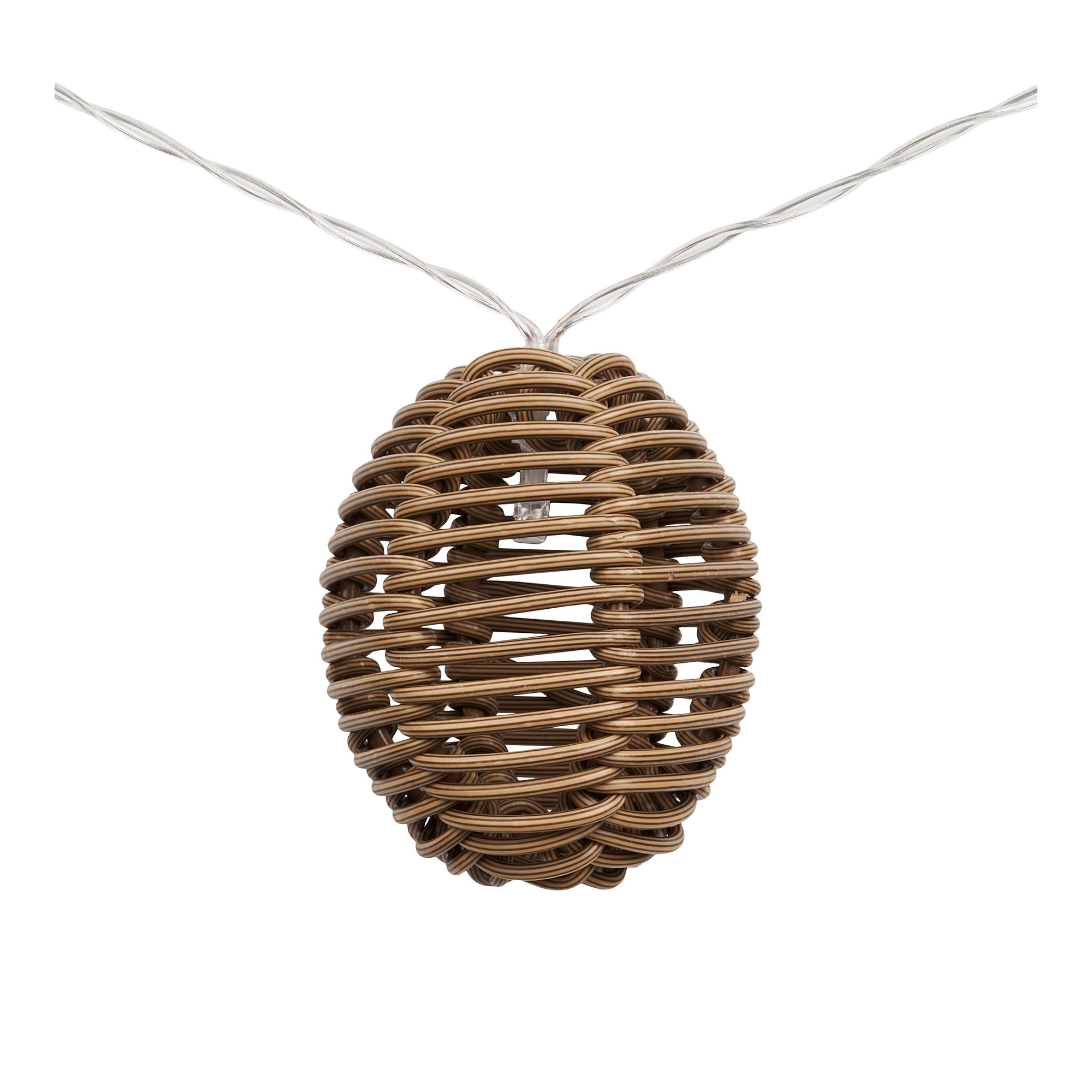 Carlisle LED Lyskæde, polyrattan/metal, natur/sort - Billede 3
