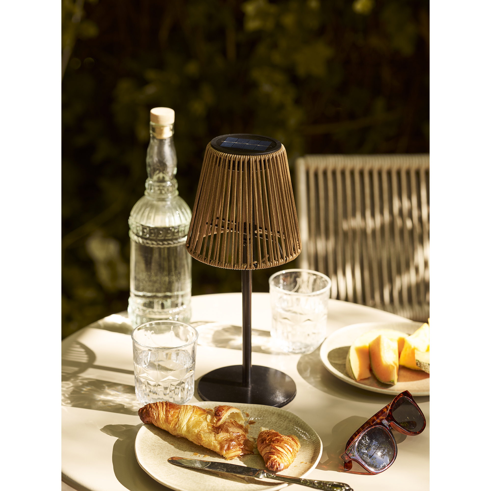Salford Lampe, genopladelig med integreret solcelle, brun/sort - Billede 4