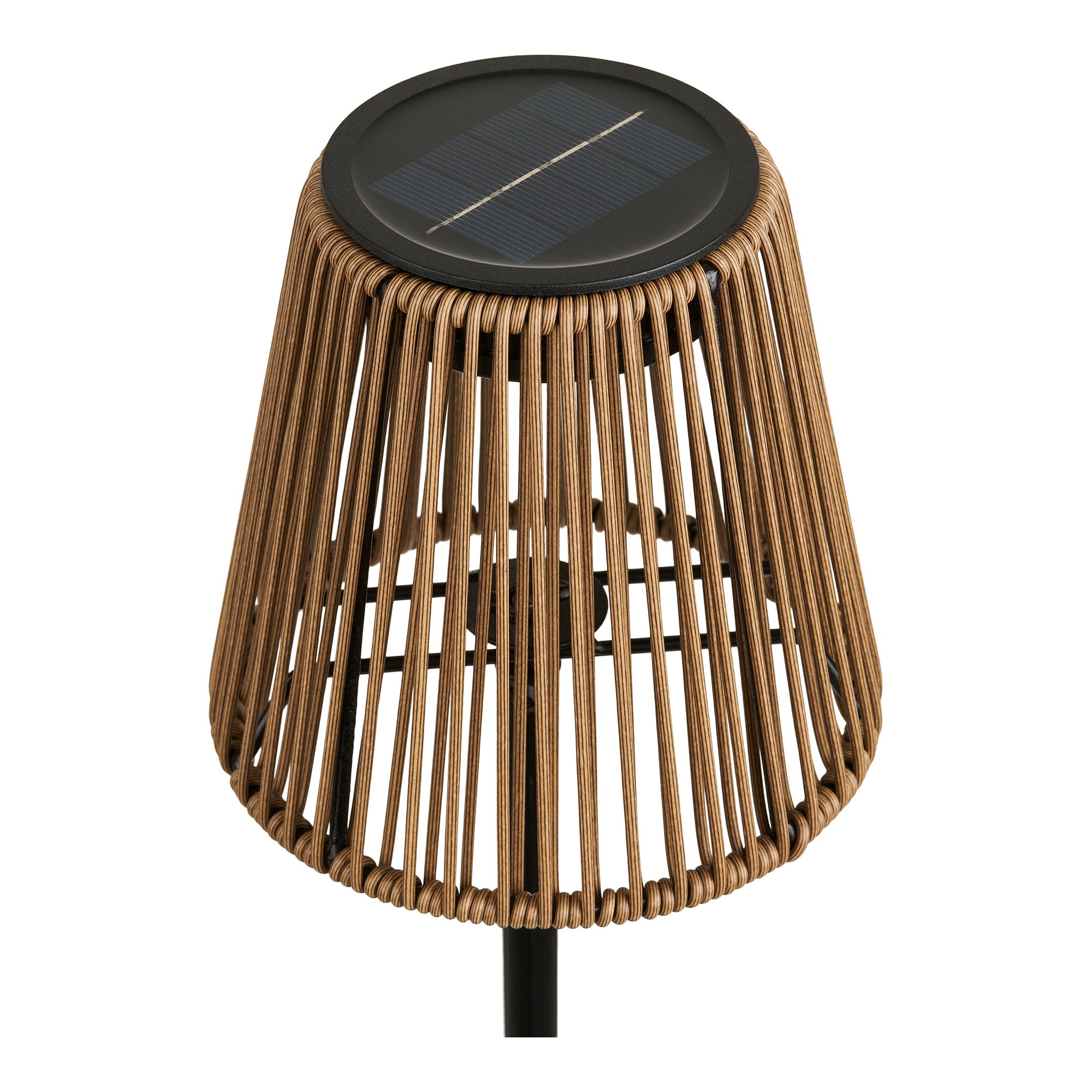 Salford Lampe, genopladelig med integreret solcelle, brun/sort - Billede 2