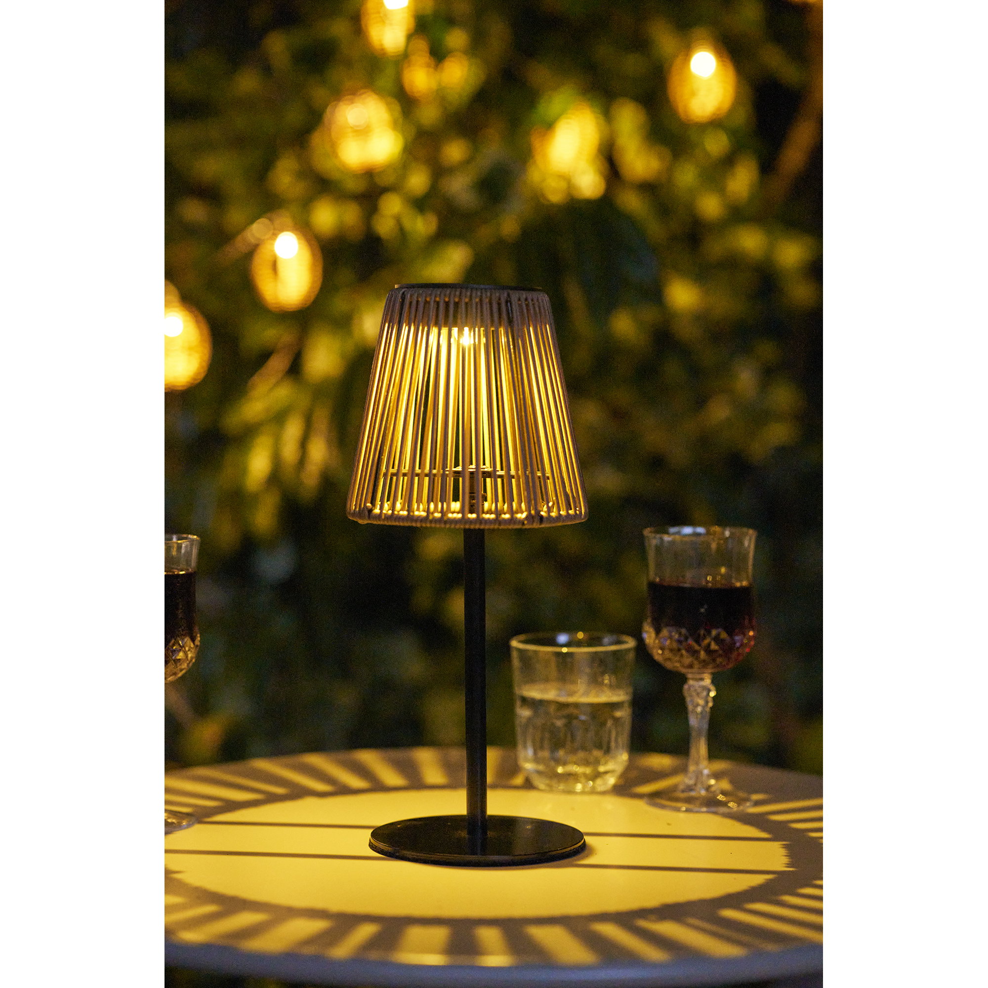 Salford Lampe, genopladelig med integreret solcelle, brun/sort - Billede 6