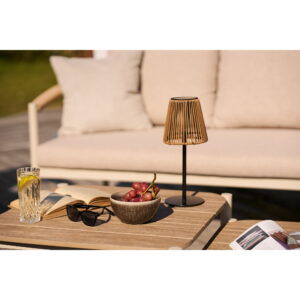 Salford Lampe, genopladelig med integreret solcelle, brun/sort - Billede 8