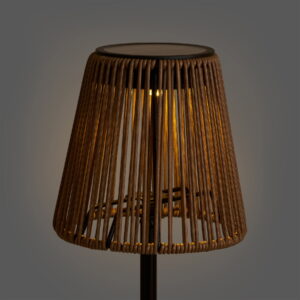 Salford Lampe, genopladelig med integreret solcelle, brun/sort - Billede 3