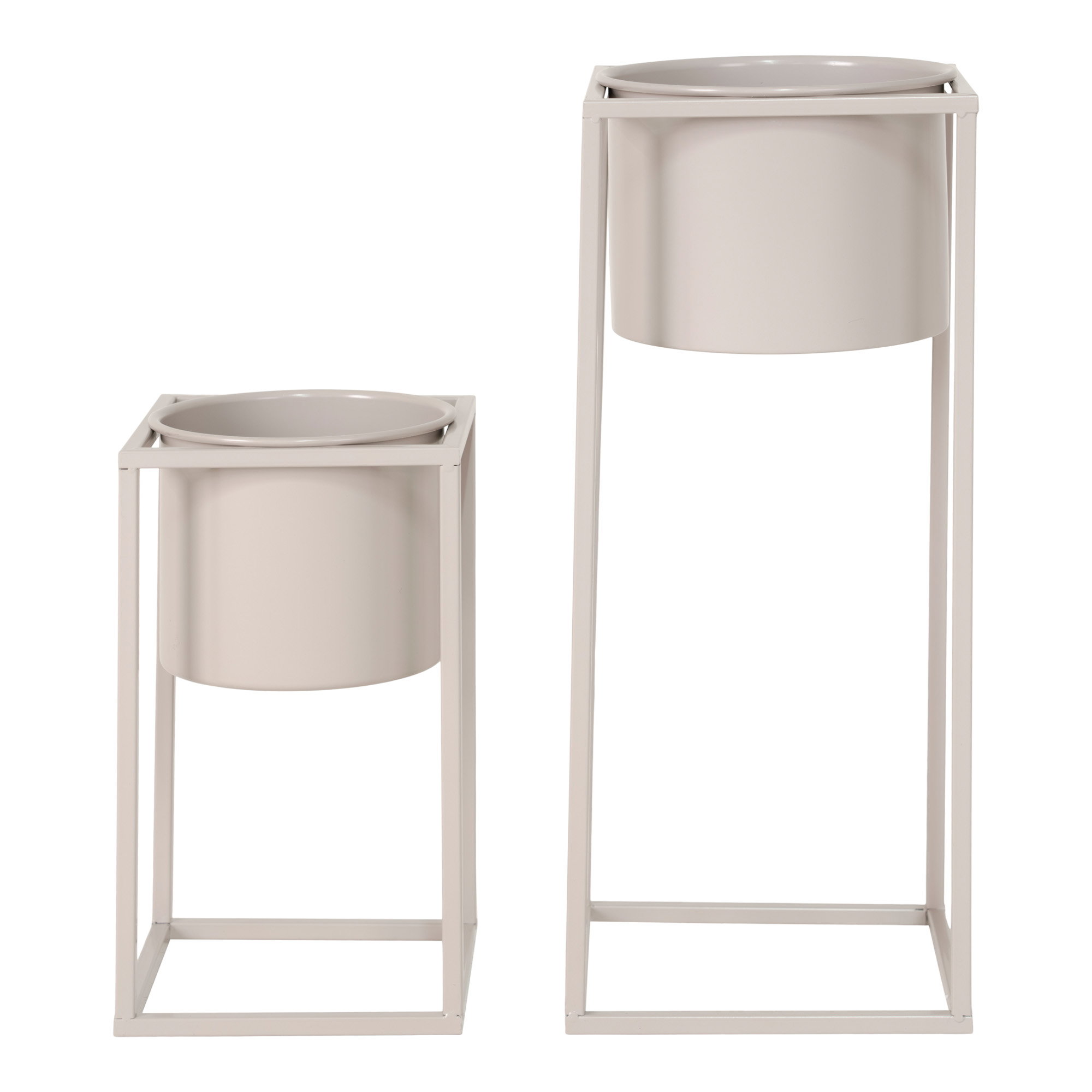 Marla Urtepotteholder, stål, beige/grå, sæt af 2