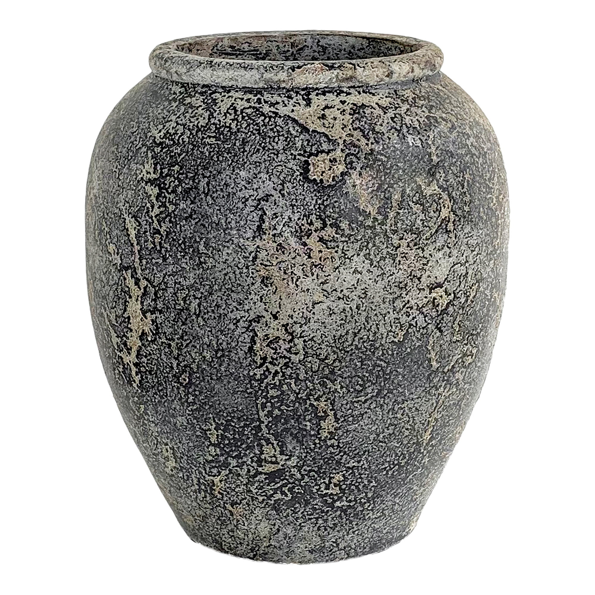 Capelo Dekorationskrukke, terracotta, grå, ø44x49 cm