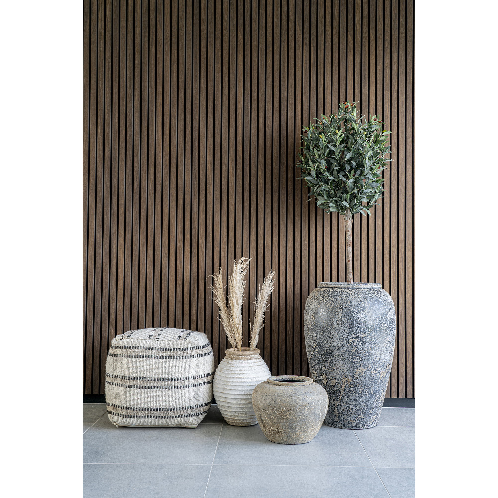 Capelo Dekorationskrukke, terracotta, grå, ø47x69 cm - Billede 2