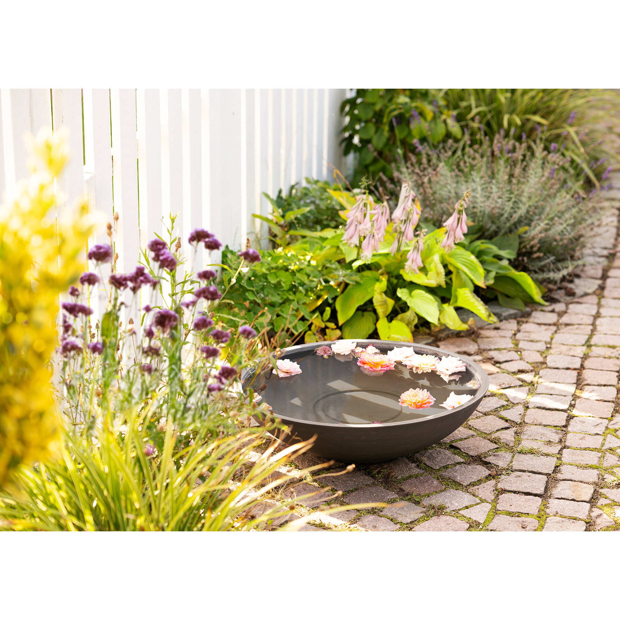 Fleuriste Vandblomst-fad, let komposit, mørkegrå, ø60x16,5 cm - Billede 6
