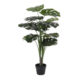 Monstera, kunstig plante, grøn, H:90 cm