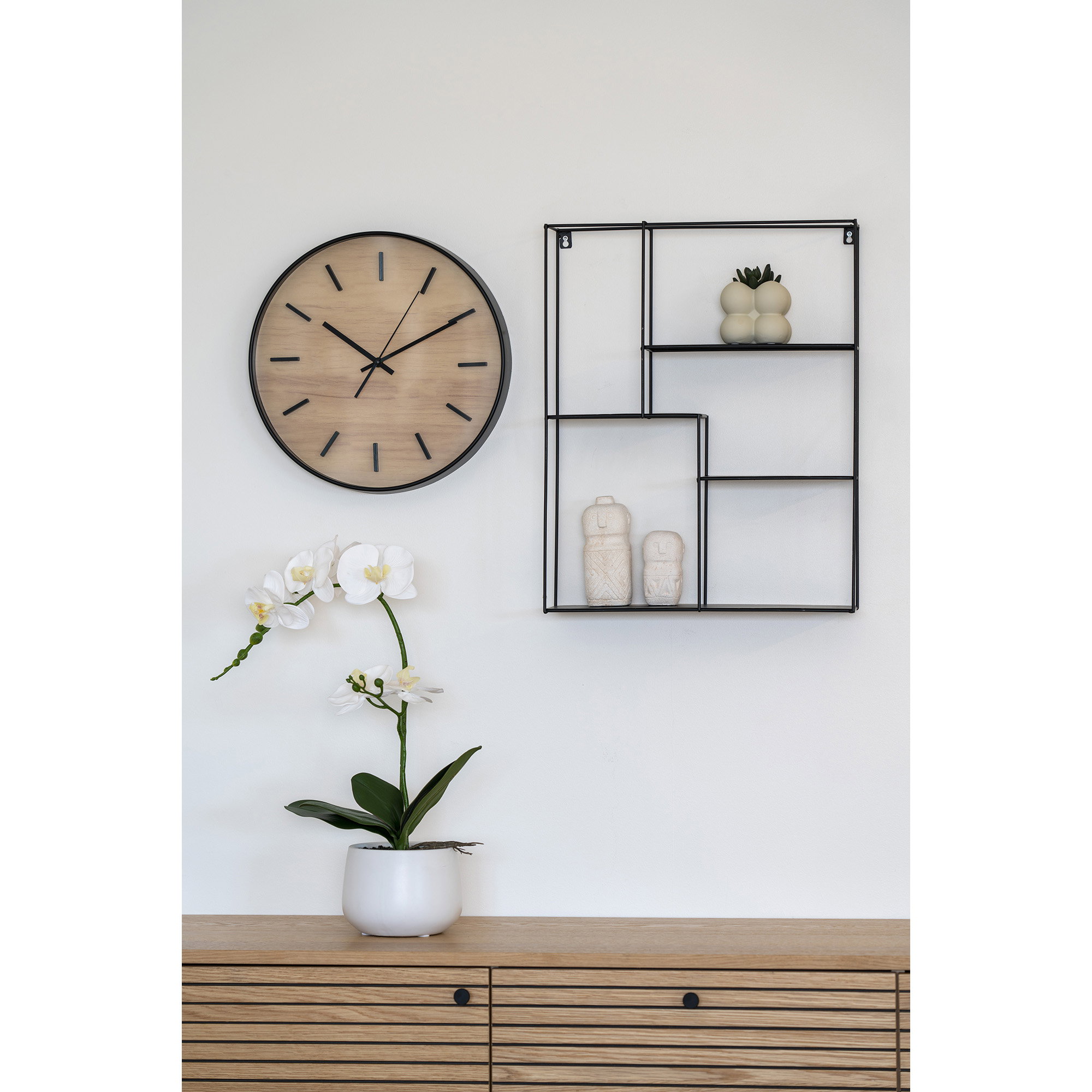 Orkidé, kunstig plante, grøn/hvid, H:49 cm - Billede 3