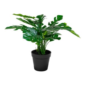 Monstera, kunstig plante, grøn, H:45 cm