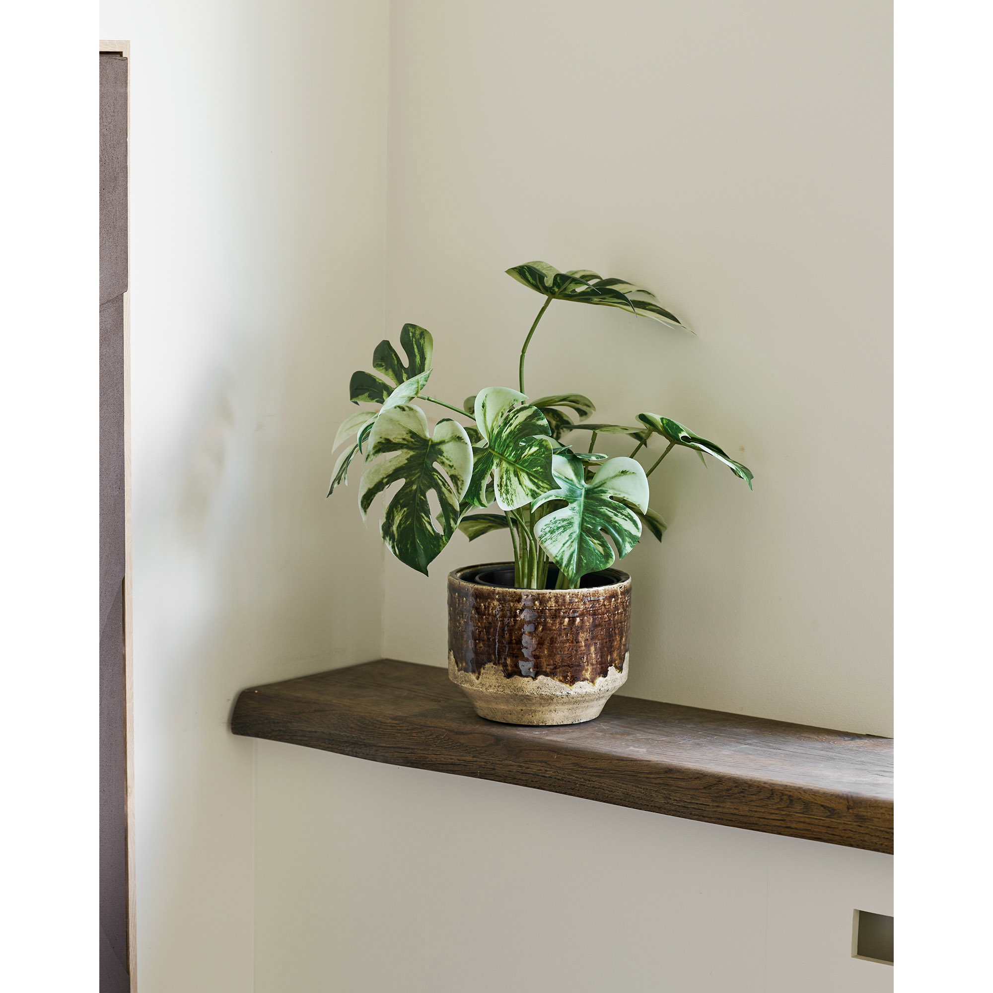Monstera, kunstig plante, grøn, H:43 cm - Billede 3