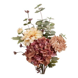 Alternative view of Dahlia Buket, kunstige blomster, mix